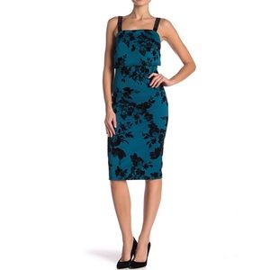 THE VANITY ROOM Popover Velvet Trim Dress M